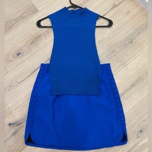 Blue Top and Skirt